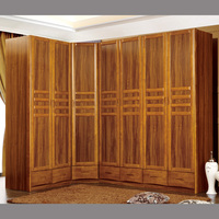 现代中式实木衣柜转角衣柜 自由组合衣橱橡木2.4米高衣柜卧室家具_250x250.jpg