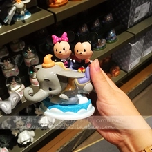 上海迪士尼乐园代购 米奇米老鼠米妮小飞象3D立体汽车装饰摆件