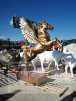 玻璃钢飞马雕塑树脂奔腾马 动物雕塑园林景观广场大型摆件现货_250x250.jpg