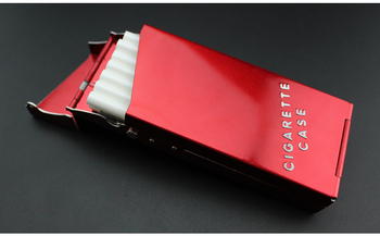 包邮女士烟盒超薄加长20支装细烟烟盒自动创意高档烟盒555爱喜