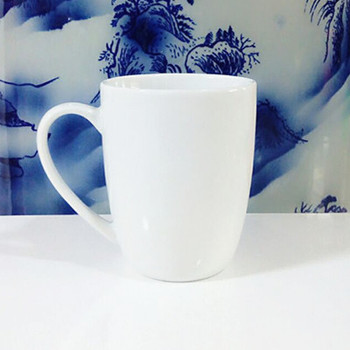 特价 陶瓷优雅白色马克杯 水杯 茶杯 正品骨瓷杯 带盖子勺子包邮