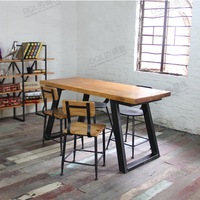 美式乡村LOFT风格 怀旧实木铁艺电脑桌 复古写字桌 办公桌 餐桌椅_250x250.jpg