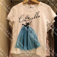 香港迪士尼代购 Cinderella灰姑娘 立体公主裙 成人女装短袖T恤夏_250x250.jpg