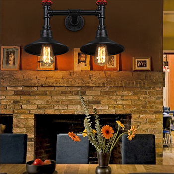 毅家 水管壁灯 创意艺术美式复古工业咖啡厅酒吧开关铁艺壁灯灯饰