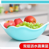家英方形双层可沥水果蔬清洗篮实用炫彩洗菜沥水篮多用水果盘_250x250.jpg