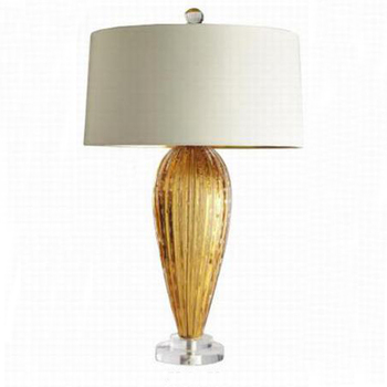 法式简约金色斑纹水晶玻璃台灯创意心形设计师卧室客厅床头台灯