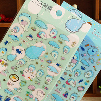 满38包邮 海洋生物装饰贴纸 sticker平面粘贴纸 日记手账小贴画_250x250.jpg