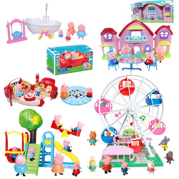 佩奇儿童过家家佩佩猪公仔场景游戏佩琪一家全套女孩礼物小猪玩具