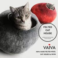 立陶宛羊毛毡设计师Vaiva Nat为猫咪设计的小窝 100%手工羊毛毡_250x250.jpg