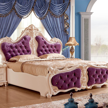 嘉佰居家具双人实木大床 法式雕花婚床简欧公主床1.8米床1.5米床