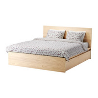 宜家国内代购  马尔姆 高床架带2个储物盒大双人床木头床环保床_250x250.jpg