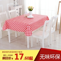 peva正方形长方形美式乡村田园红色格子防水塑料桌布台布野餐布_250x250.jpg