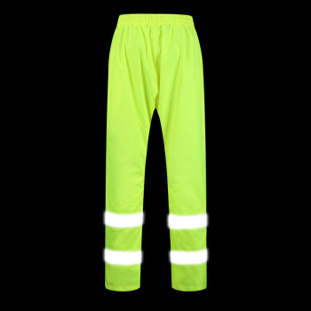 反光雨裤包邮 交通环卫园林安全防水工作服 户外骑行荧光黄雨裤