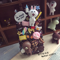 韩国卡通可爱小熊小兔子奶油手机壳成品iPhone6s plus iPhone7 r9_250x250.jpg