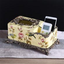 创意欧式家用多功能纸巾盒抽纸盒餐巾纸抽盒客厅遥控器收纳盒包邮