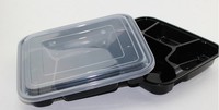 一次性打包盒黑色四格方形打包盒高档外卖盒加厚塑料快餐盒包邮_250x250.jpg