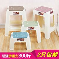 方凳小板凳餐桌椅子 彩色塑料椅子 加厚成人换鞋凳儿童矮凳浴室凳_250x250.jpg