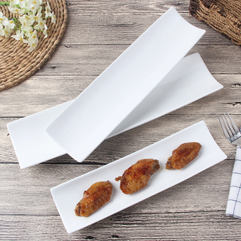 创意纯白陶瓷酒店家居餐具长条盘子特色日式寿司盘子点心碟子餐具