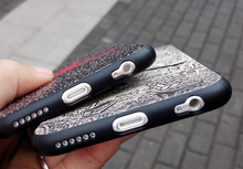新款苹果手机壳6s iphone6plus保护套浮雕彩绘硅胶软壳黑色潮男