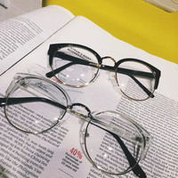 包邮韩国ulzzang原宿zipper百搭透明金属框架古着眼镜 镜框眼镜架_250x250.jpg