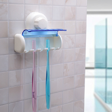 双庆牙刷架创意浴室吸盘可拆洗壁挂卫生间五位牙刷盒吸壁式牙筒
