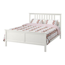 实木床单人 卧室床宜家风双人床实木白色床 双人床北欧简约现代