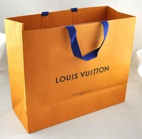 法国品牌 高级黄色纸质礼品袋 34*40*16cm_250x250.jpg