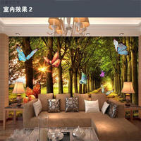 3D立体欧式油画树林小路电视背景墙墙纸墙布卧室沙发壁画无缝壁纸_250x250.jpg