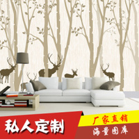 森林中的小鹿无缝整张壁画定做卧室客厅电视背景墙纸酒店宾馆壁纸_250x250.jpg