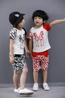 男童品牌童装韩版夏季小童新款纯棉小童短袖上衣套装卡通斑马包邮_250x250.jpg