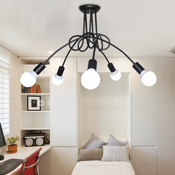 毅家 简约欧式吸顶灯具个性设计铁艺多头客厅书房卧室创意 吸顶灯