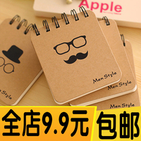 胡子先生系列线圈本创意便携口袋笔记本韩国文具便签本记事本_250x250.jpg