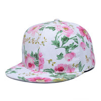 韩版新款花布光板嘻哈帽 男女士简约平沿棒球帽夏季夏天遮阳帽子_250x250.jpg