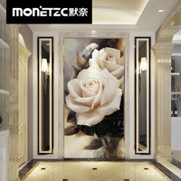 欧式简约瓷砖玄关过道走廊立体3d背景墙餐厅彩雕壁画油画白玫瑰_250x250.jpg