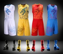 2016新款龙图腾篮球服大学生球衣大码篮球衣DIY团购队服定制套装