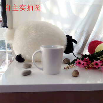 特价 陶瓷马克杯子奶茶杯牛奶杯情侣杯白色陶瓷杯买5送1带盖勺