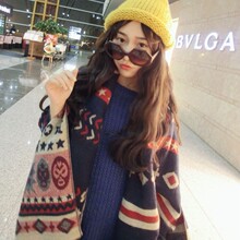 民族风羊毛围巾韩国冬天女学生秋冬季长款仿羊绒披肩两用超长加厚