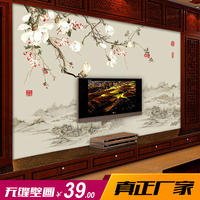 背景墙电视墙壁画大型中式定制壁纸无缝3D客厅影视墙花鸟墙纸_250x250.jpg