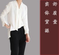 2016年秋季新款 飘带设计白领时尚大牌百搭雪纺衬衫_250x250.jpg