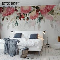 田园花卉个性创意壁纸无缝定制壁画美式乡村婚房墙纸无纺布_250x250.jpg
