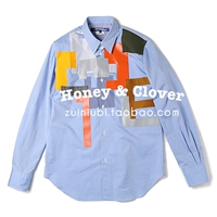 日本代购 JUNYA WATANABE COMME des GARCONS新品蓝色拼接衬衫_250x250.jpg
