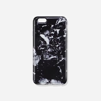 迹象 黑色 大理石 手机壳 苹果6 6s Plus 防摔 光面全包软壳 包邮