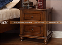 定制成人用全实木床头柜 两抽屉小储物柜 美式简约大气木制家具_250x250.jpg