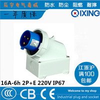 QX1003工业器具插头IP67反装明装固定式16A单相三孔2P+E 220-250V_250x250.jpg