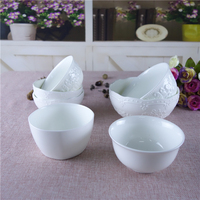 欧式蕾丝纯白浮雕陶瓷碗 米饭碗早餐碗 陶瓷碗创意碗西餐餐具包邮_250x250.jpg