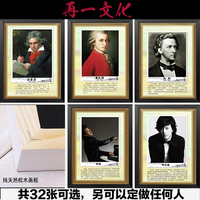 贝多芬郎朗音乐家装饰画钢琴行餐厅学校教室壁挂画音乐家相框海报_250x250.jpg