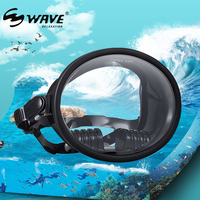 wave 宽大视野潜水镜防雾 硅胶防水浮潜三宝面罩钢化玻璃面镜_250x250.jpg