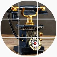 美式树脂摆件创意电话机模型复古相机家居店铺餐厅做旧摆设装饰品_250x250.jpg
