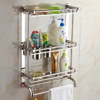 不锈钢带杯3层浴巾架浴室置物架卫生间壁挂卫浴，_250x250.jpg