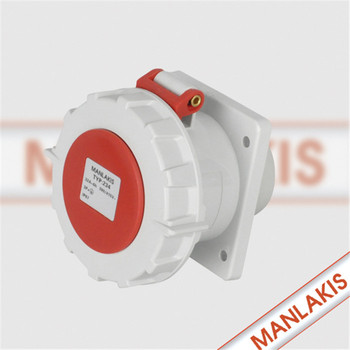 MANLAKIS新款上曼电气暗装工业防水附加插座4芯32A IP67